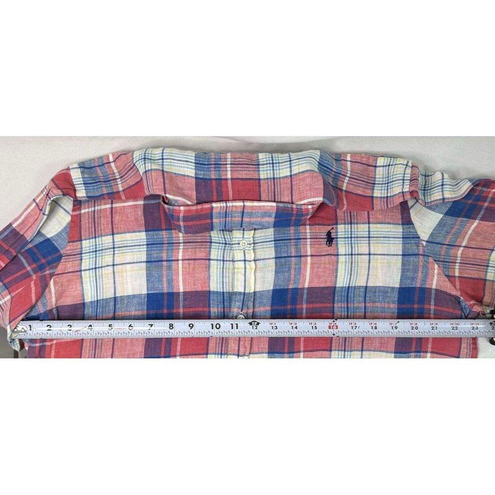Polo Ralph Lauren Mens XL Multicolor Long Sleeve Linen Shirt Relaxed Fit - Picture 6 of 6